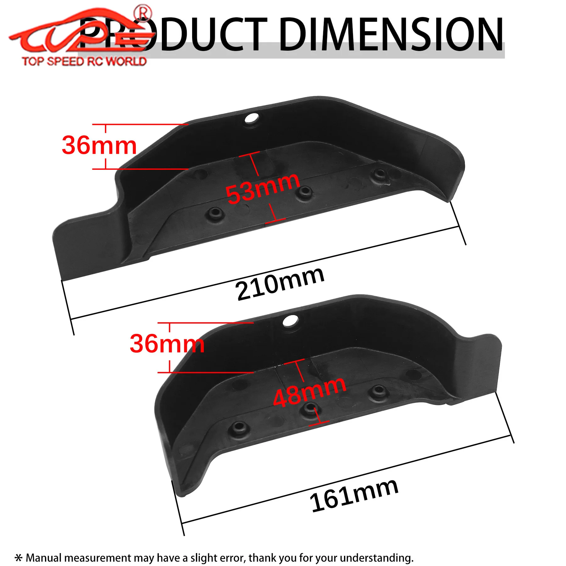 لوح حجب الطين الأيسر أو الأيمن البلاستيكي 1 قطعة لـ 1/5 ROVAN Rofun Baja 4wc Rc قطع غيار السيارات #1