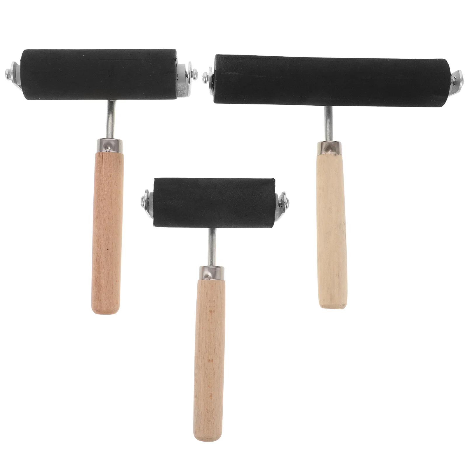 

3Pcs Durable Rubber Painting Rollers for Art Projects Nonslip Grip Easy Operation Suitable for Various Creative Uses