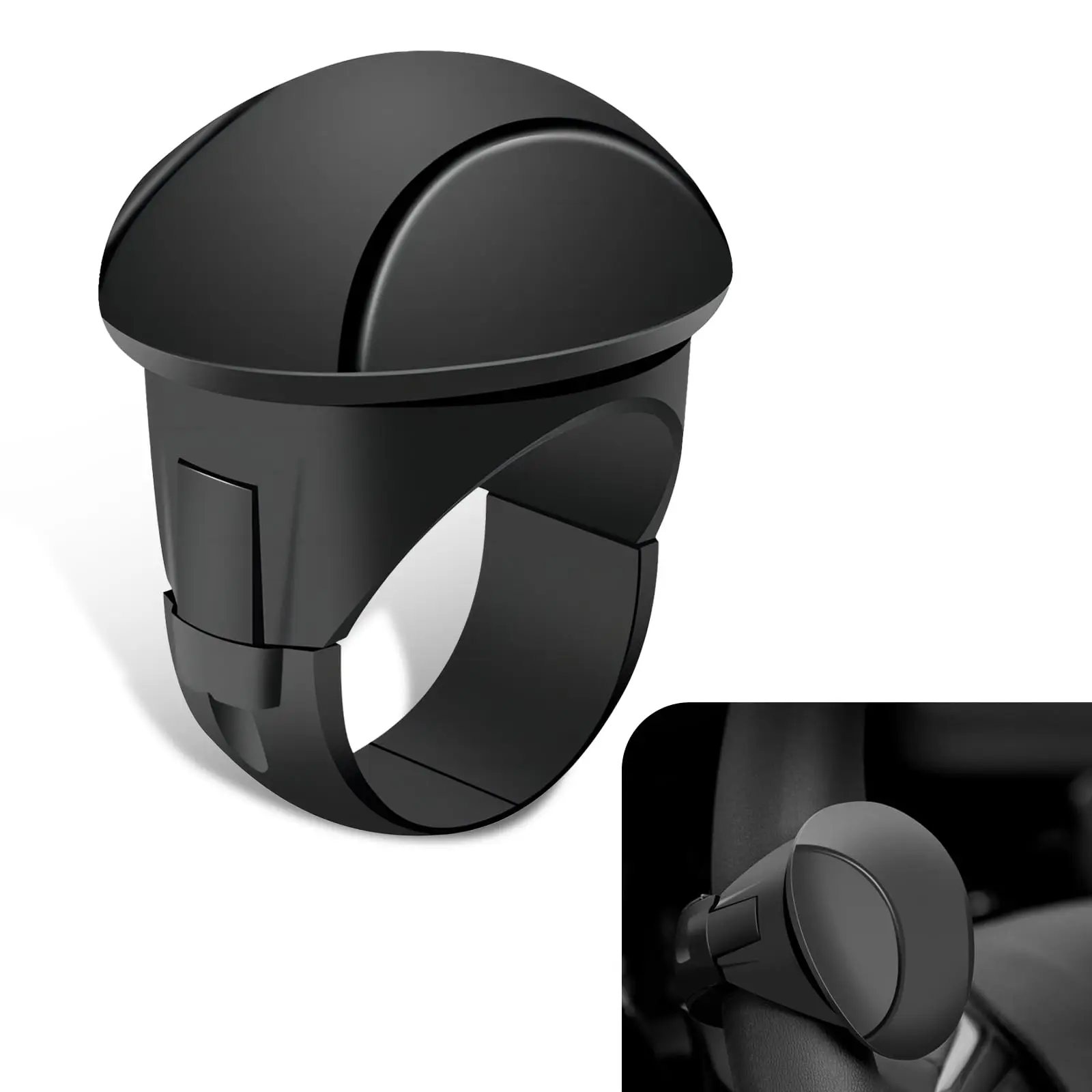 

One-Hand Operation with Built-in Metal Bearing & Non-Slip Grip Easy-Grip Silicone Steering Wheel Knob 360° Smooth Rotation