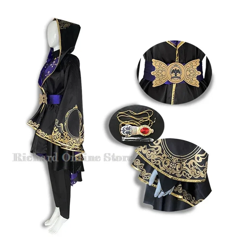 Azul Ashengrotto أزياء تنكرية للملابس شعر مستعار موحد كوسبلاي ليلة الغراب كلية أوكتافينيل إنها صفقة مجموعة حفلات الهالوين
