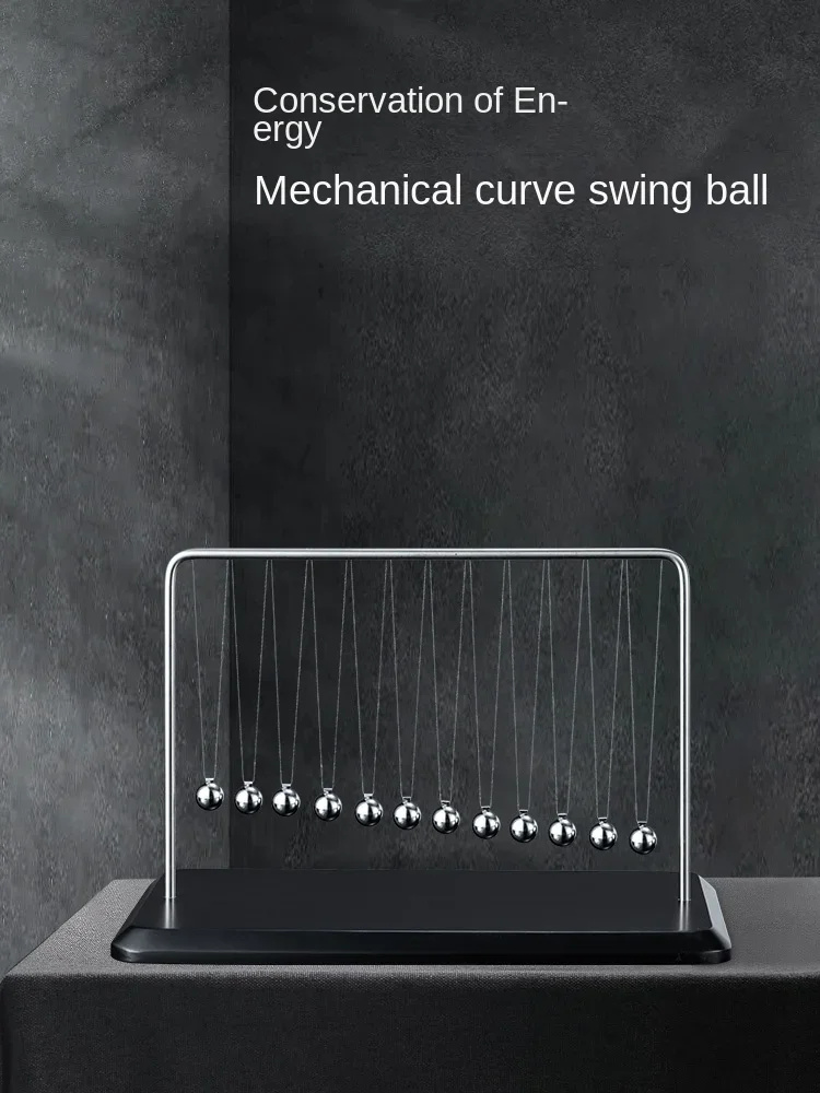 12 Balls Physical Mechanics Curve Newton Pendulum Metal Newton's Cradle Kids Enlightenment Gifts Stress Relief Desk Ornaments