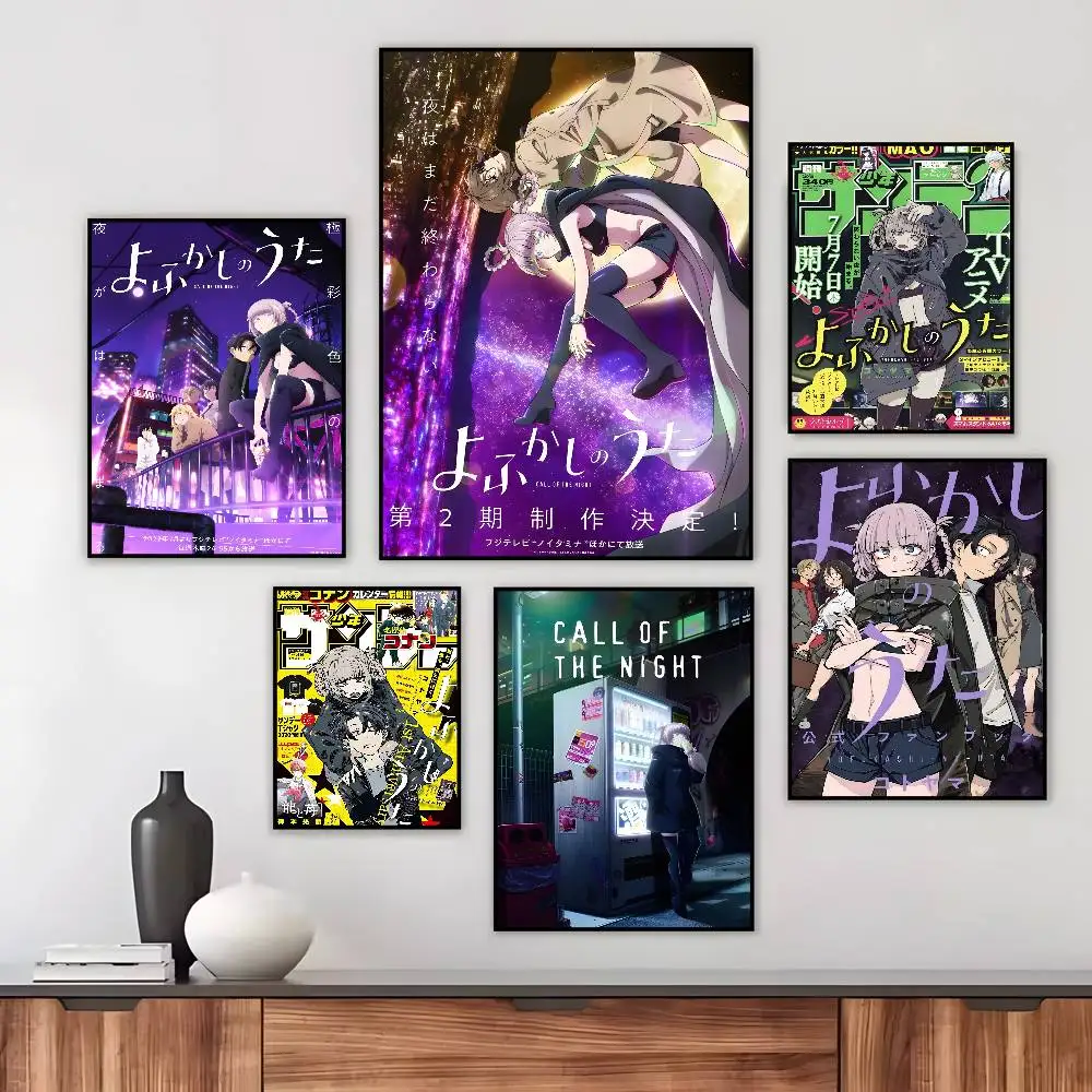 Call of the Night Nazuna Nanakusa Poster Art HD Canvas Advanced Aesthetic Printing Paper Wall Art for Living Room Home Decor