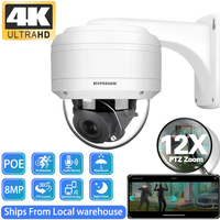 12X Optical Zoom PTZ IP Camera Outdoor High-Speed Dome 4K 8MP Onvif PoE CCTV IR Night Vision H.265 Waterproof Surveillance Video