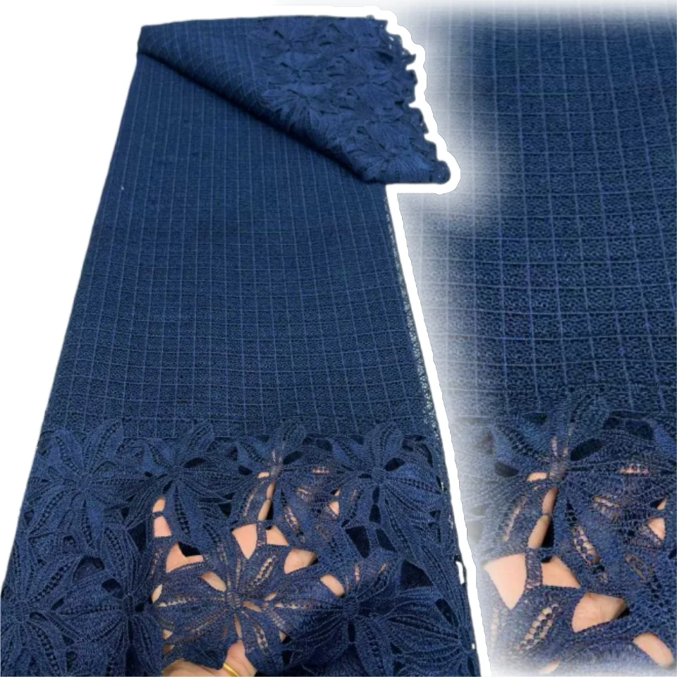 الحليب الأفريقي الحرير الحبل الدانتيل النسيج شمسيّة دانتيل عالية الجودة للذوبان في الماء النيجيري جبر الحبل الأربطة لفساتين حفلات الزفاف 1922 #1