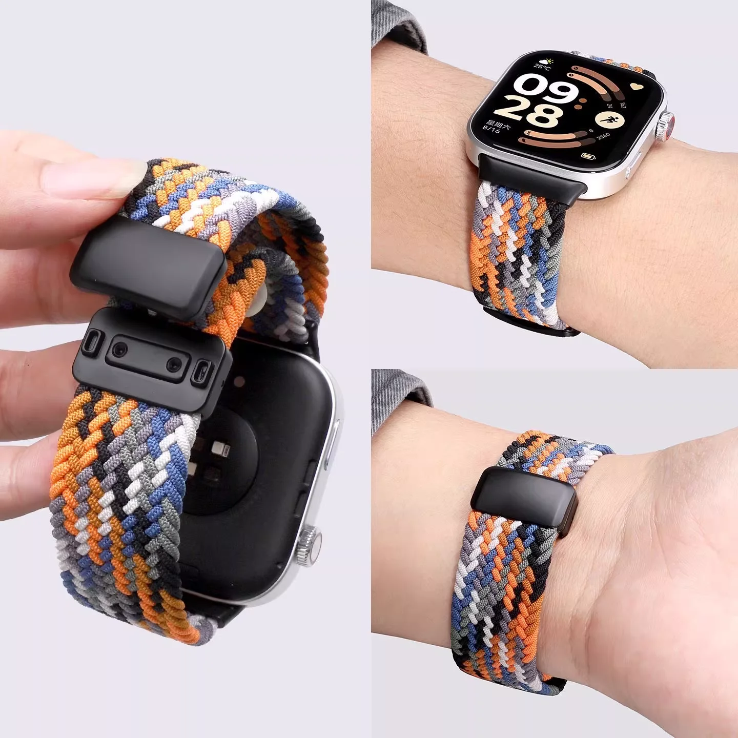 Sport Braided Strap for Redmi Watch 6 6 Active 5 4 Smartwatch Adjustable Magnetic Bracelet Correa Xiaomi Mi Band 10 pro/9 8 Pro