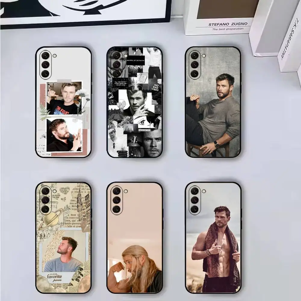 Hot Actor C-Chris Hemsworth Phone Case For Samsung Galaxy A73,A72,A71,A70,A53,A52,A51,Others Soft Black Cover