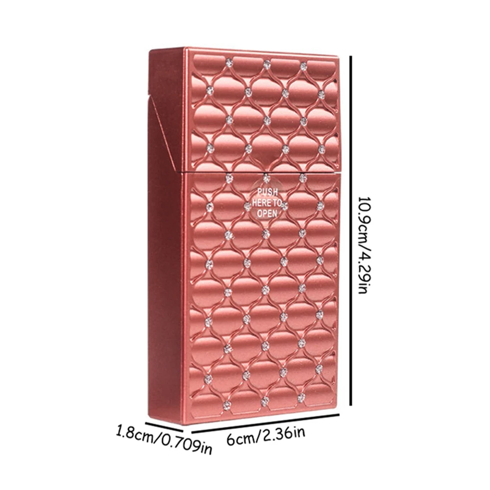 1PC Shiny Portable Rhinestone Diamond Cigarette Case For Slim Smoking Storage Box Smoking Accessories