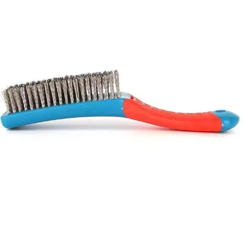 Stainless Steel Wire Brush Heavy Duty Rust & Paint Remover with Comfort Grip Handle (Welding/Metal Cleaning)