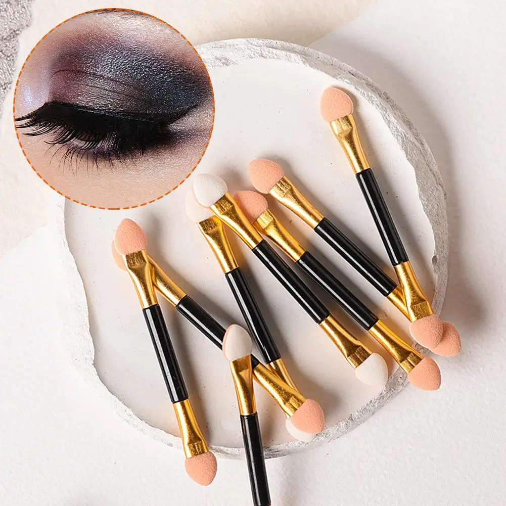 1pcs Small Portable Double-ended Sponge Eye Shadow Stick Mini Eye Shadow Brush Eye Makeup Brush Sponge Stick