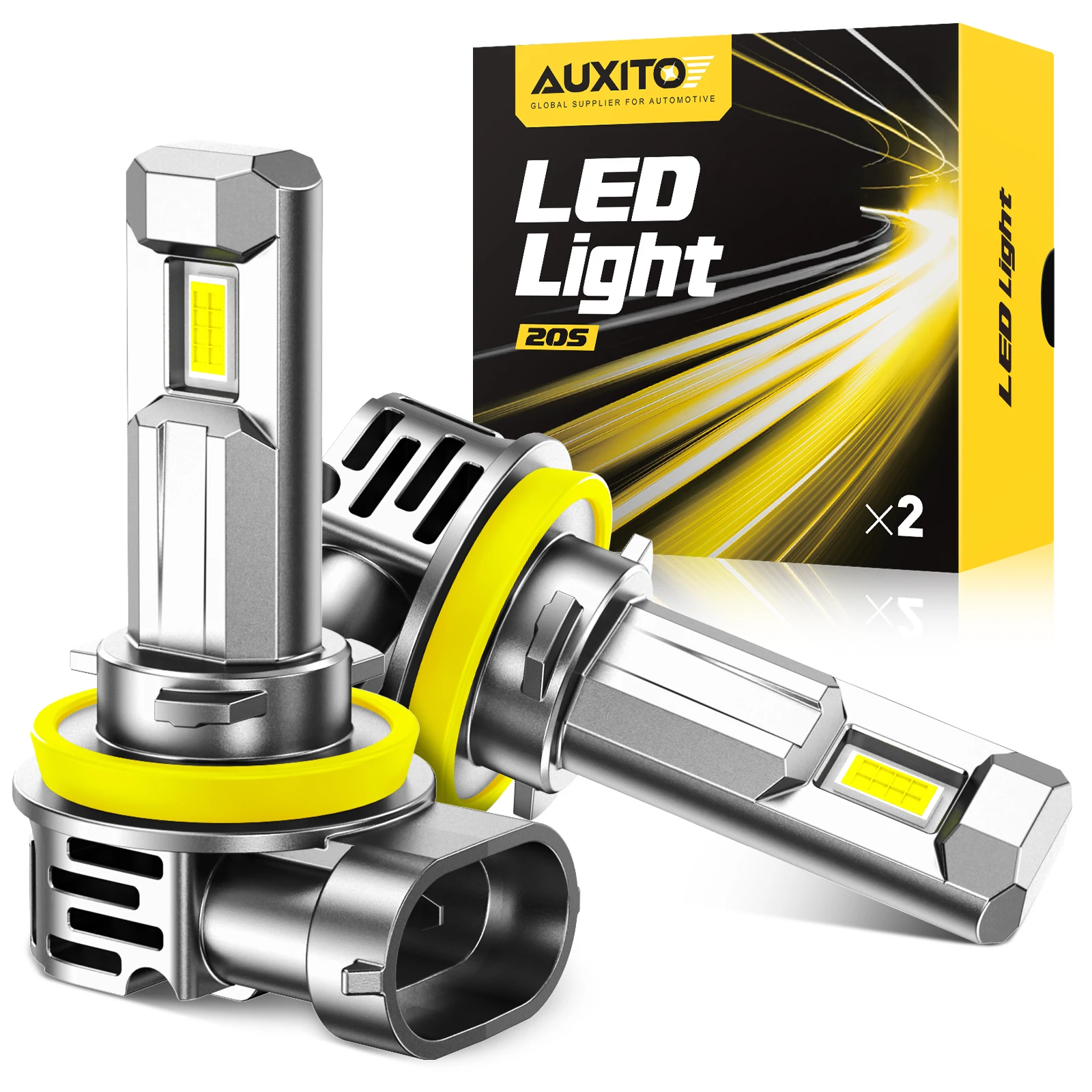 

2Pcs AUXITO Canbus H11 LED 60W Powerful 30000LM H8 Headlamps Bulbs Turbo White 6500K CSP 12V Cars Low Beam H11 Lights Error Free