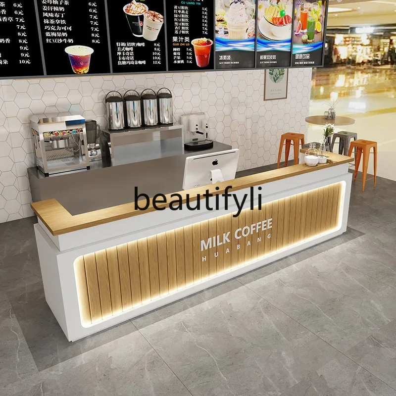 

zzqModern Milk Tea Shop Cafe Restaurant Cake Shop Cashier Reception Desk Homestay Hotel KTV Front Desk Barbecue Bar Counter