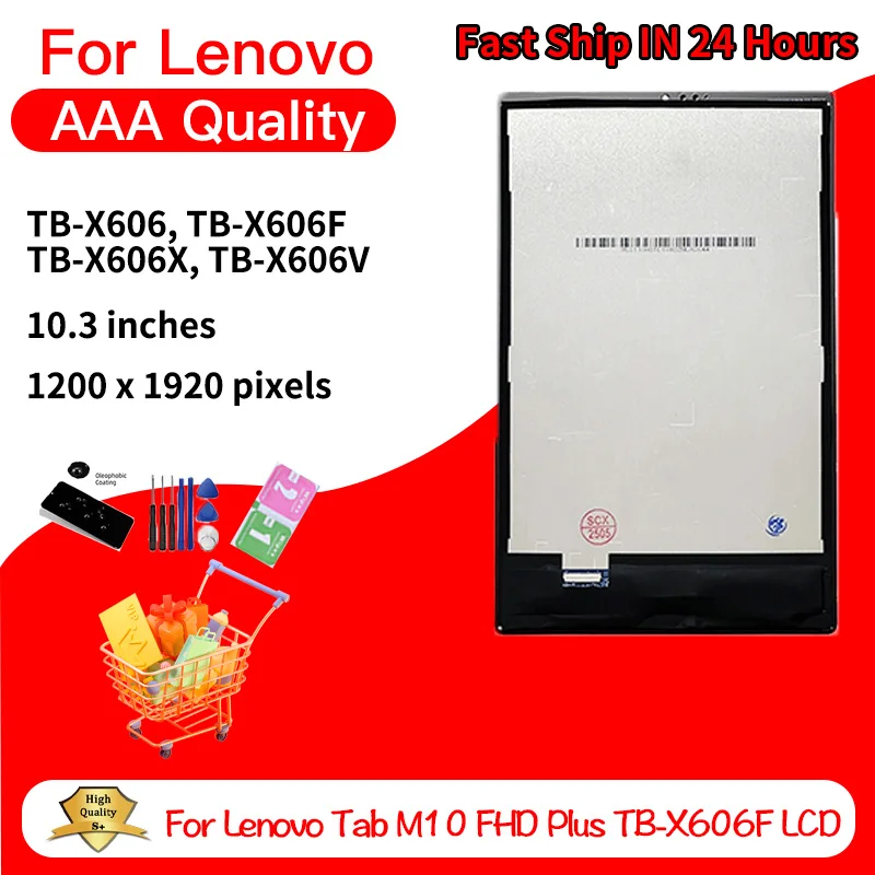 

10.3"New For Lenovo Tab M10 FHD Plus TB-X606 LCD Display Touch Screen Digitizer TB-X606F TB-X606X TB-X616 LCD Replacement