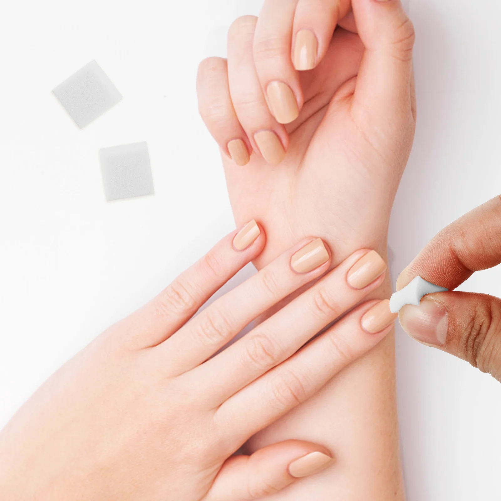 100 stuks klein vierkant voor acrylkunst manicure gereedschap blozen poeder toepassing make-up sponzen nail art spons nagellak spons