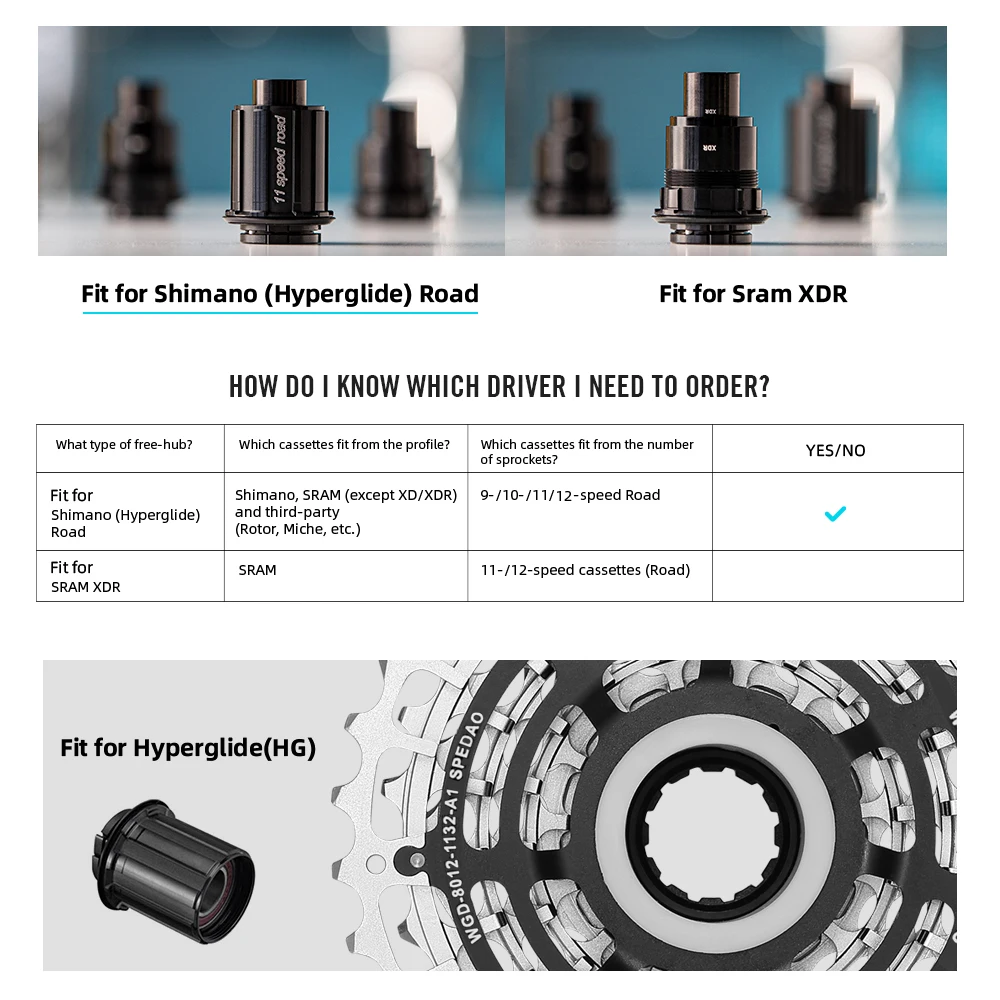 SPEDAO 12S Road Bike Cassette 11-32T Super Light CNC Freewheel 12 Speed Gear Set for SHIMANO HG Hub Bicycle Parts view 5