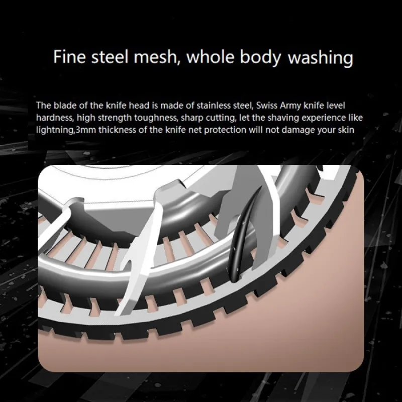 Kemei-afeitadora rotativa para hombres, máquina de afeitar eléctrica húmeda y seca con sistema de limpieza inteligente, recargable, lavable, Ipx6