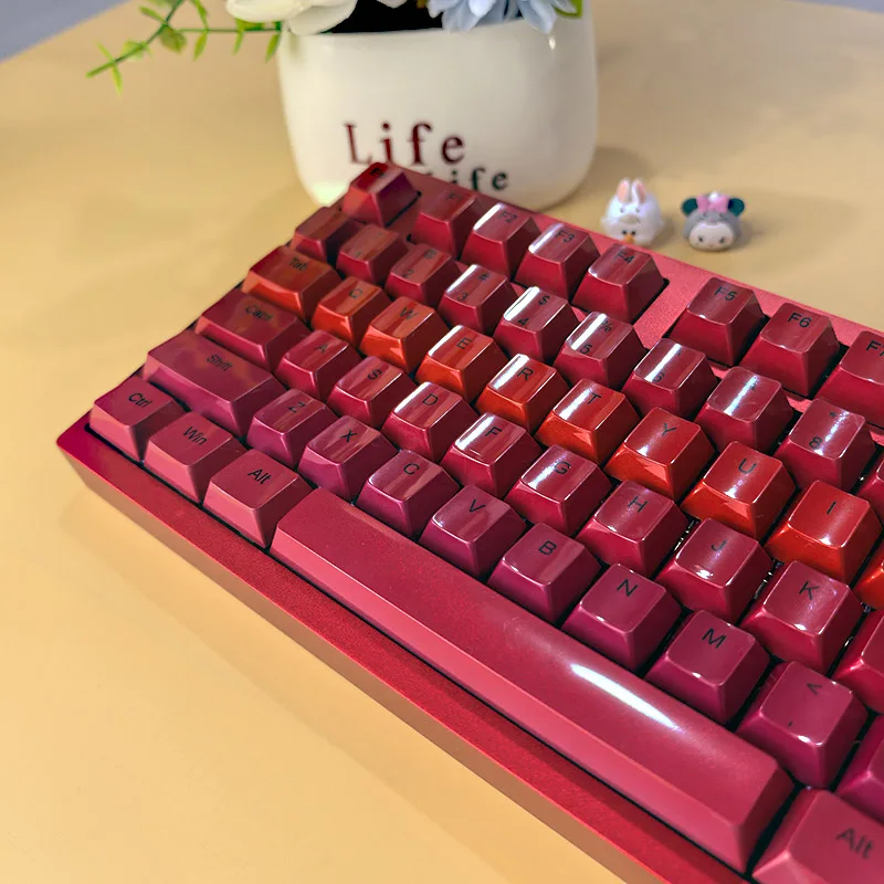 

Gradient Mirror Theme Keycaps Set PBT Sublimation Customized Cherry Profile Keyboard Caps for Mechanical Keyboard Accessories