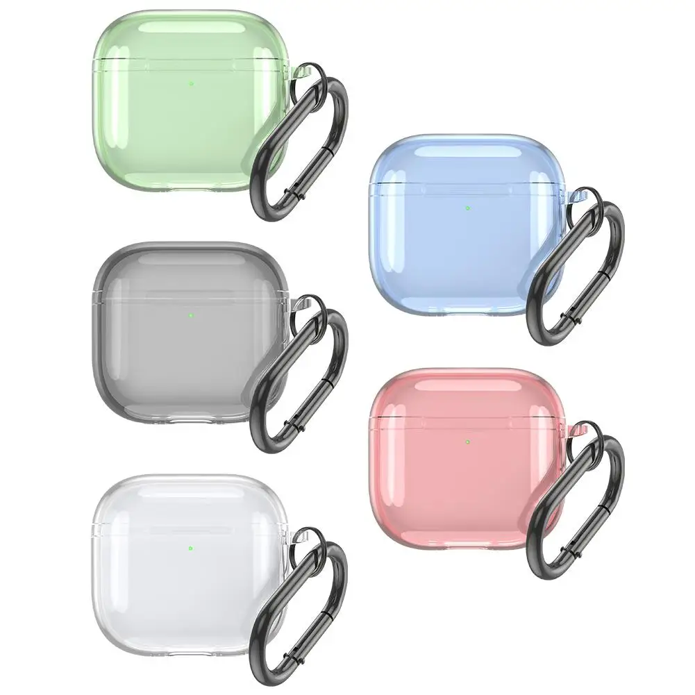 Soft TPU Transparent Headphone Case For Apple AirPods 4 For Airpods 4th Gen Earphones Shockproof Protective Case With Keychain view 6