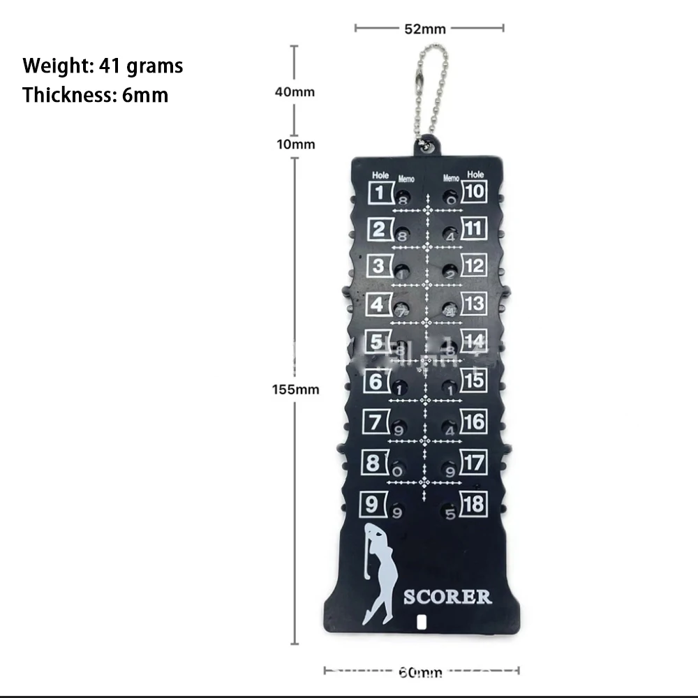 Long Strip 18 Hole Scorekeeper Golf Stroke Putt Score Card Counter Indicator Bar Golf Scorer Counter Plastic Scoring Board