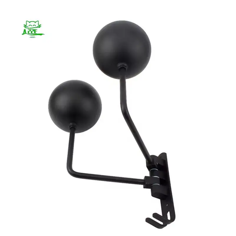 a22e-motorcycle-dual-ball-helmet-holder-wall-mount-bike-helmet-rack-180°rotation-helmet-hanger-steel-with-hook-metal-rack