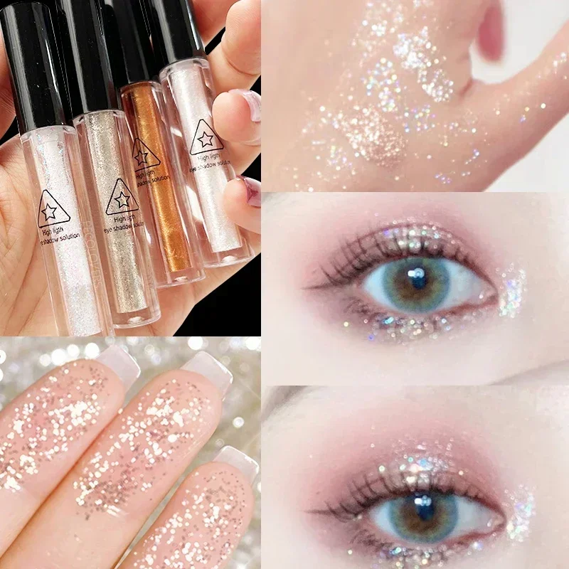 Nieuwe Super Glitter Vloeibare Oogschaduw Waterdichte Diamant Eyeliner Make-up Metallic Eyeliner Pen Ogen Beauty Party Koreaanse Cosmetica