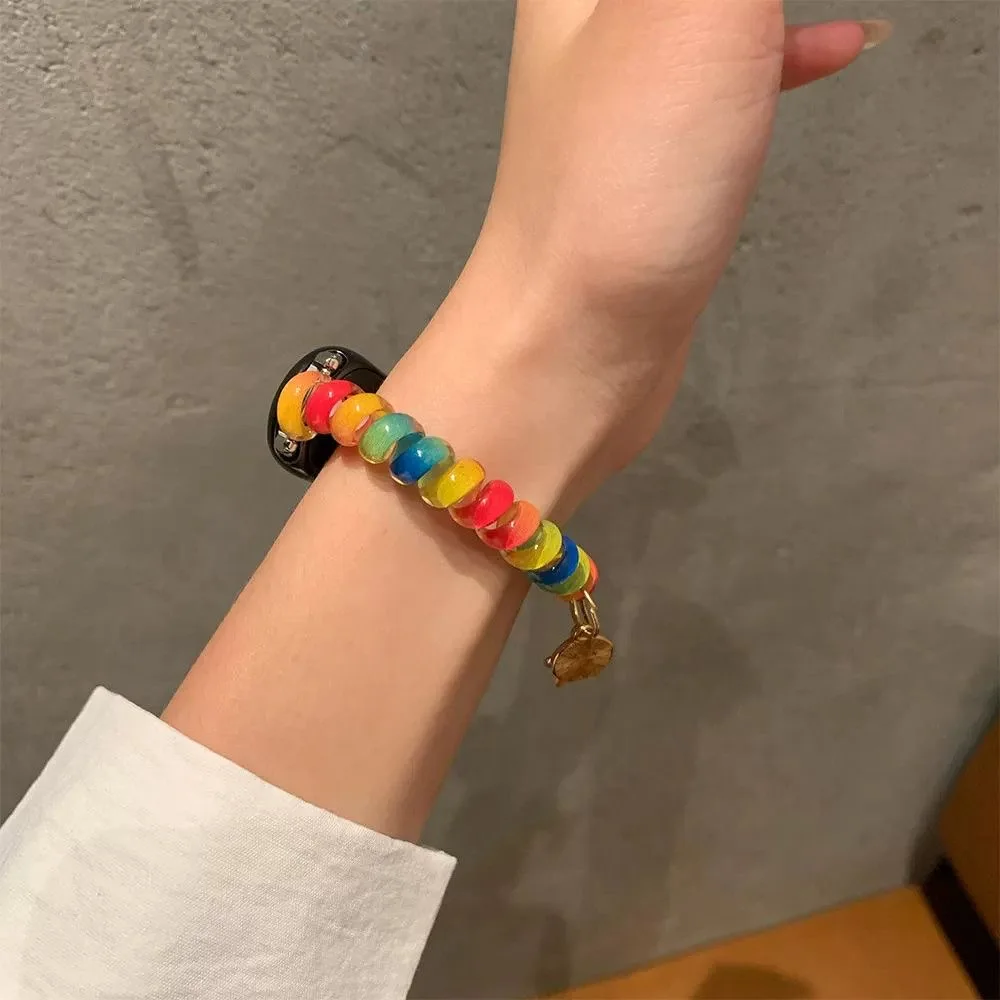 Wunderschönes Scrunchie-Armband für Xiaomi Smart Band 11 10 9 8 NFC, elastisches, dehnbares Armband, Pulseira, Correa, Xiaomi Mi Band 10 9 8 – Detail 2