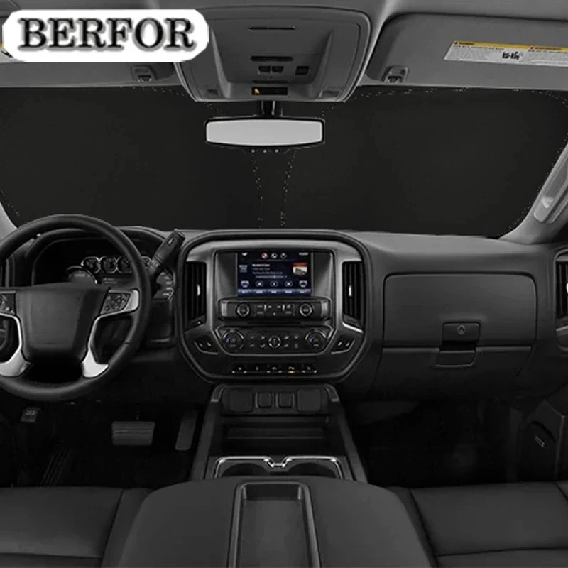 

For GMC Sierra 2019~2023 Car styling Nano-Insulat Windshield Sunshade Front Window Sun Shade Visor Auto Interior Accessories