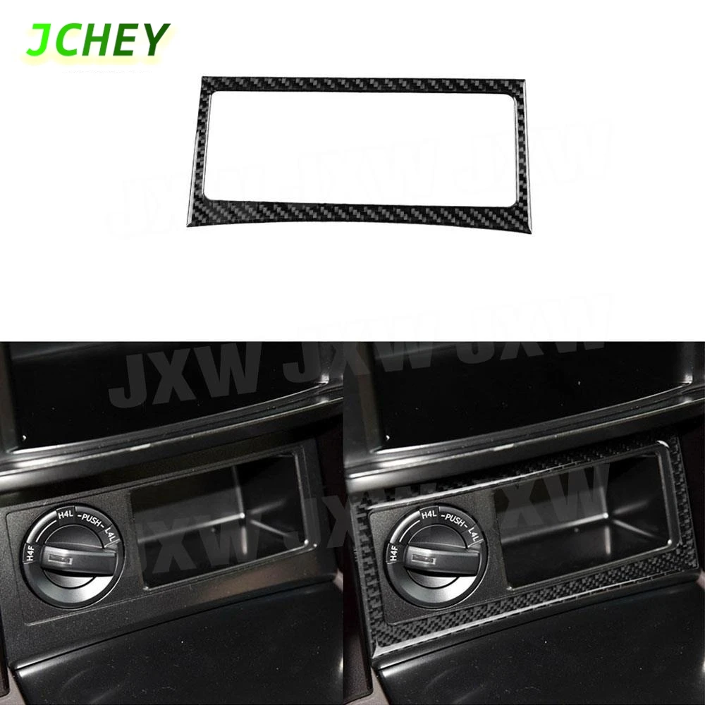 

JCHEY Carbon Fiber Car Four-Wheel Drive Switch Panel Trim Frame Cover Sticker For Toyota Land Cruiser Prado 2010-2018