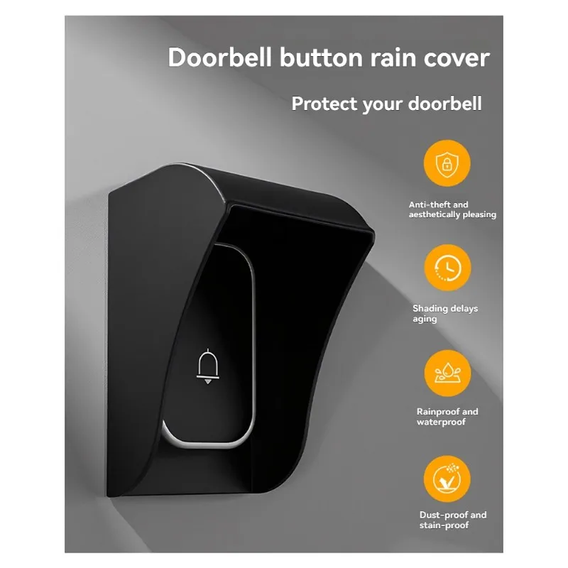 AAAEL-Rain Cover For Wireless For Outdoor Doorbell Plastic Rainproof Protection Cover For Wireless Doorbell Outdoor Use