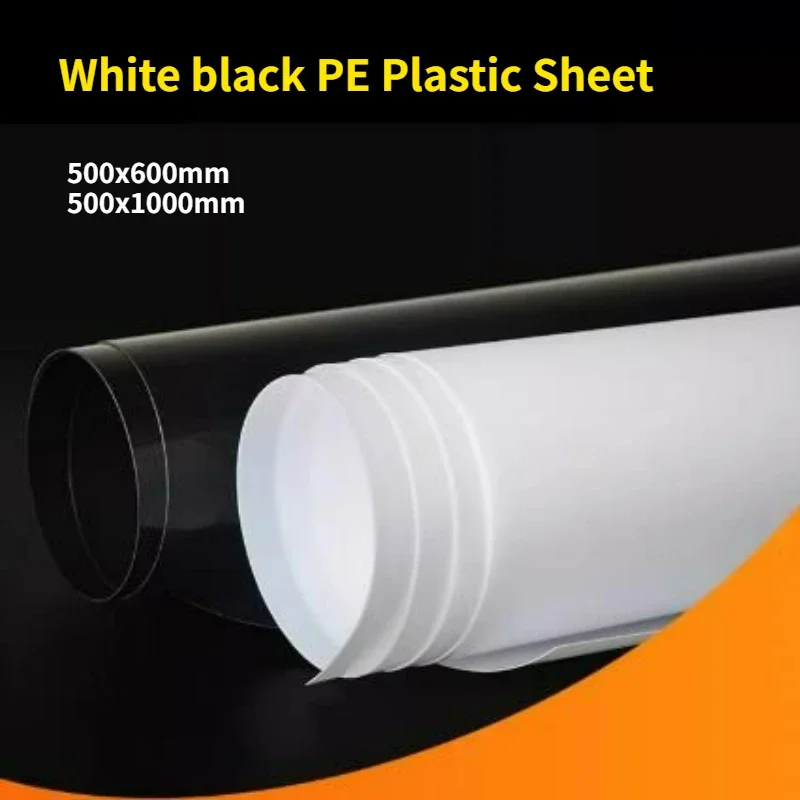 

1PCS 500x600mm/500x1000mm PE Roll Board HDPE Polyethylene Board Wear-Resistant Plastic Sheet Thickness 0.3/0.5/0.8/1.2/1.5/2mm