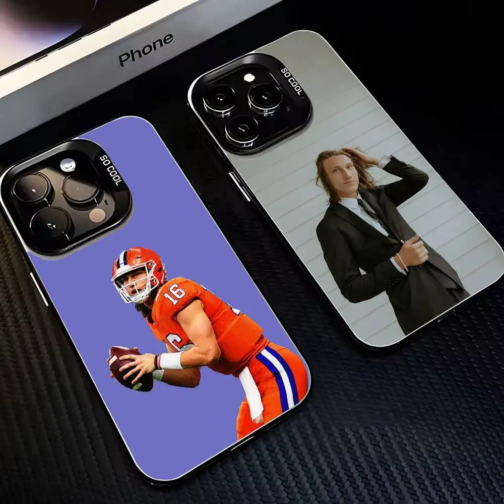 

Pro Football Trevor Lawrence Phone Case For iPhone 16,15,14,13,12,11,Mini,Pro,MAX Black Matte Shockproof Cover