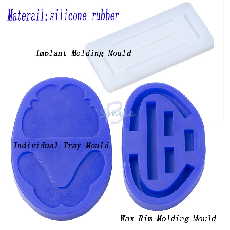 Quality 1pcs dental silicone rubber individual tray wax rim bite implant molding mould dentist use tray mold  implant mould