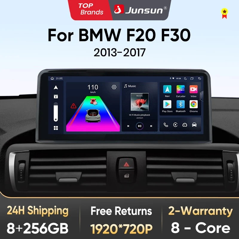 Junsun 1920*720 CarPlay pour Apple autoradio multimédia pour BMW 1 2 3 4 série F20 F21 F22 F30 F31 F32 F33 4G Wifi GPS Navigation