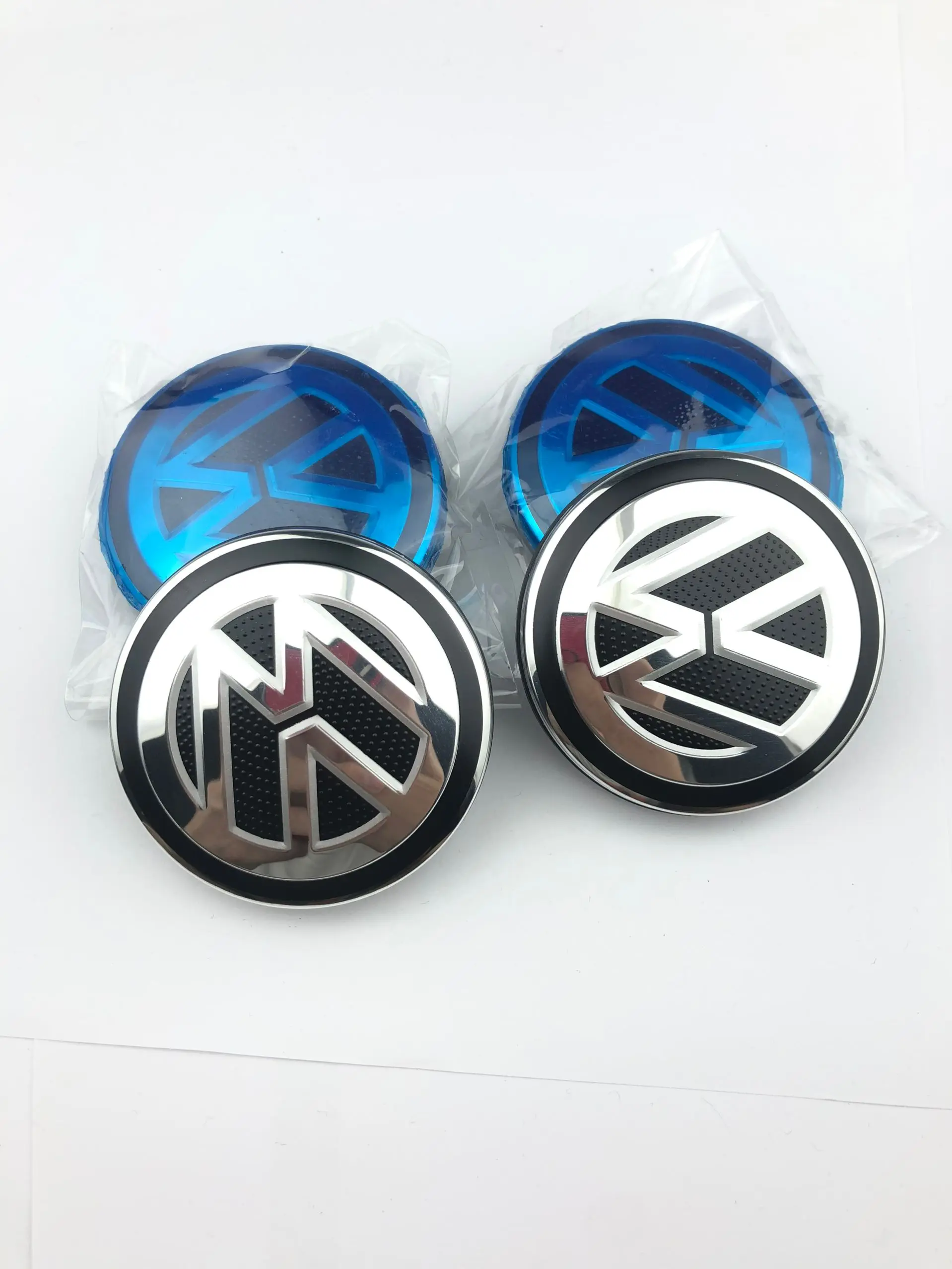 4pcs 55mm 56mm 65mm 70mm Car Styling Wheel Center Cap Hub Covers Badge Accessories For VW Volkswagen Golf Sharan Passat Tiguan