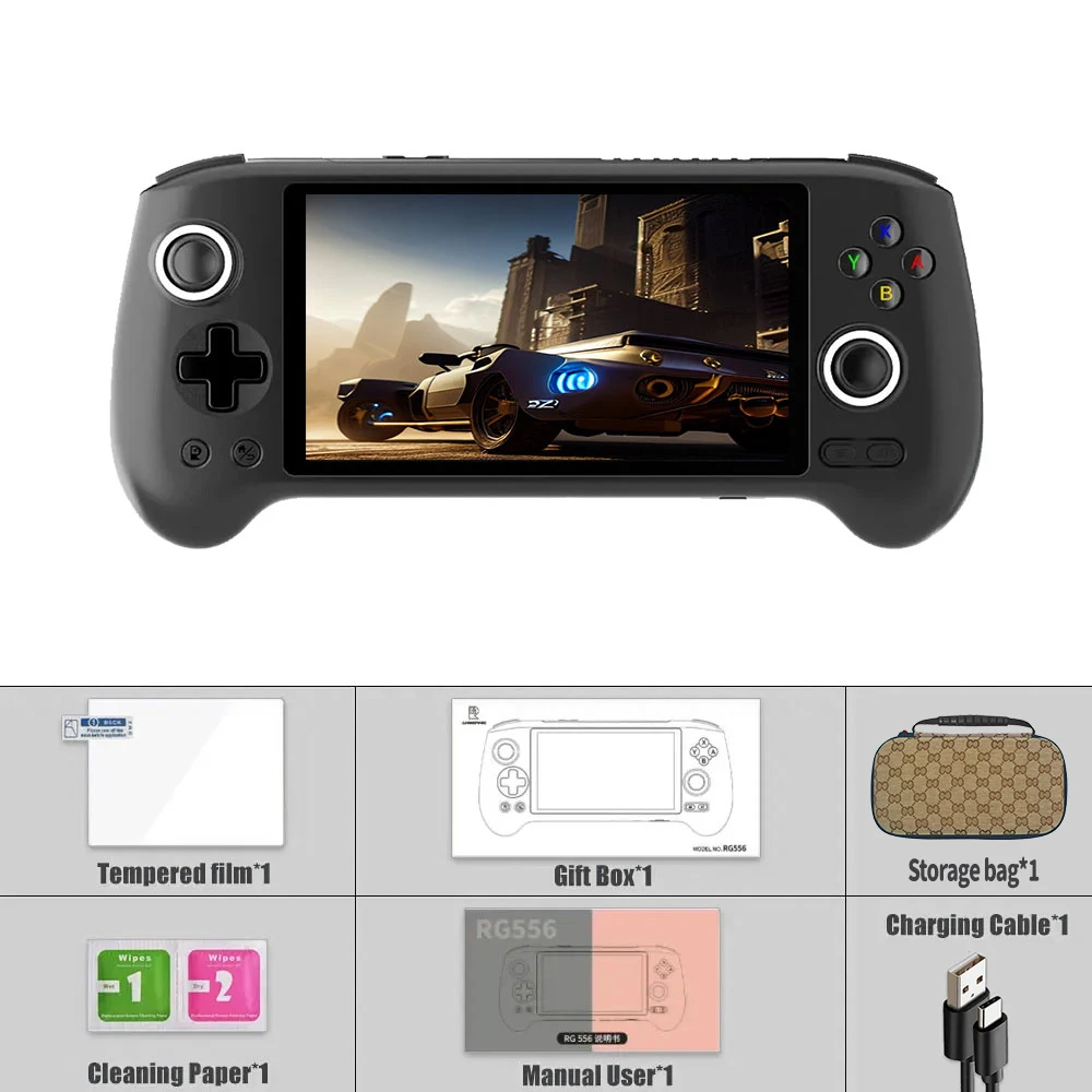 RG556 Handheld Game Console 1080*1920 Android 13 System 5.48 Inch AMOLED Screen 5500mAh WIFI BT5.0 Retro Video Players