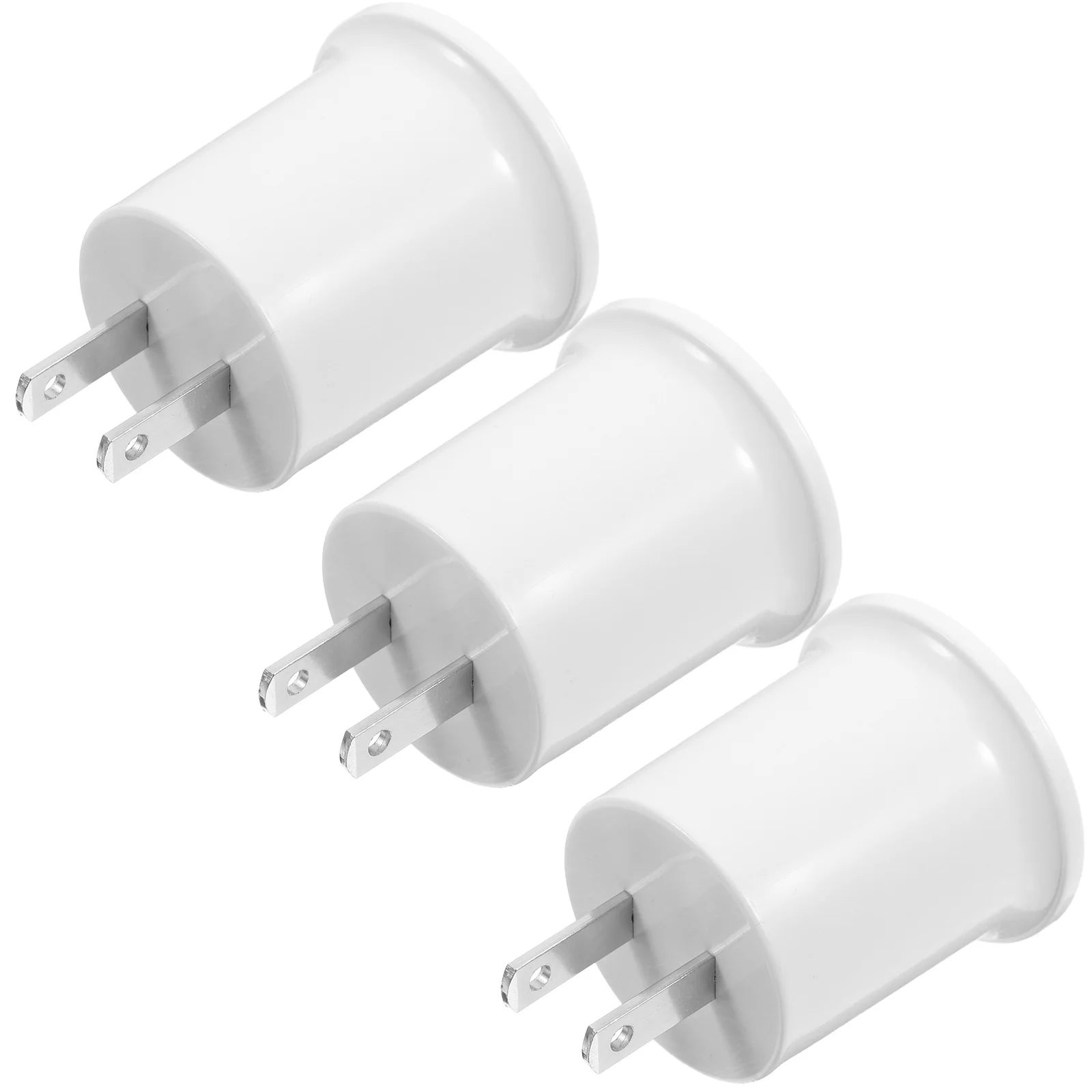 

3Pcs E27 Light Socket Adapter Us Plug to E26 E27 Screw-in Lamp Holder Bulb Socket Converter Flexible Use Plug in Light Bulb