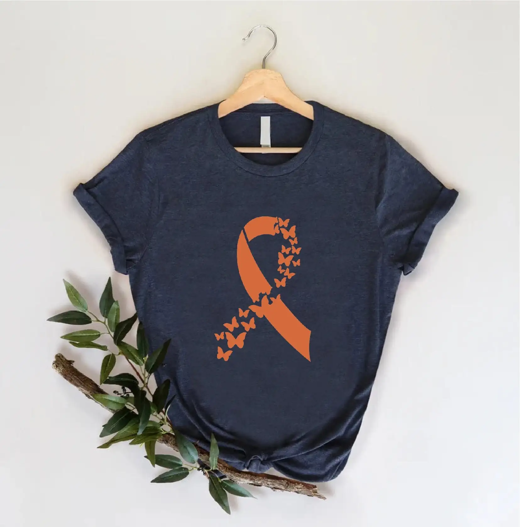 Leukemia Cancer Symbol T Shirt Orange Ribbon Survivor SupporT for Awareness #1