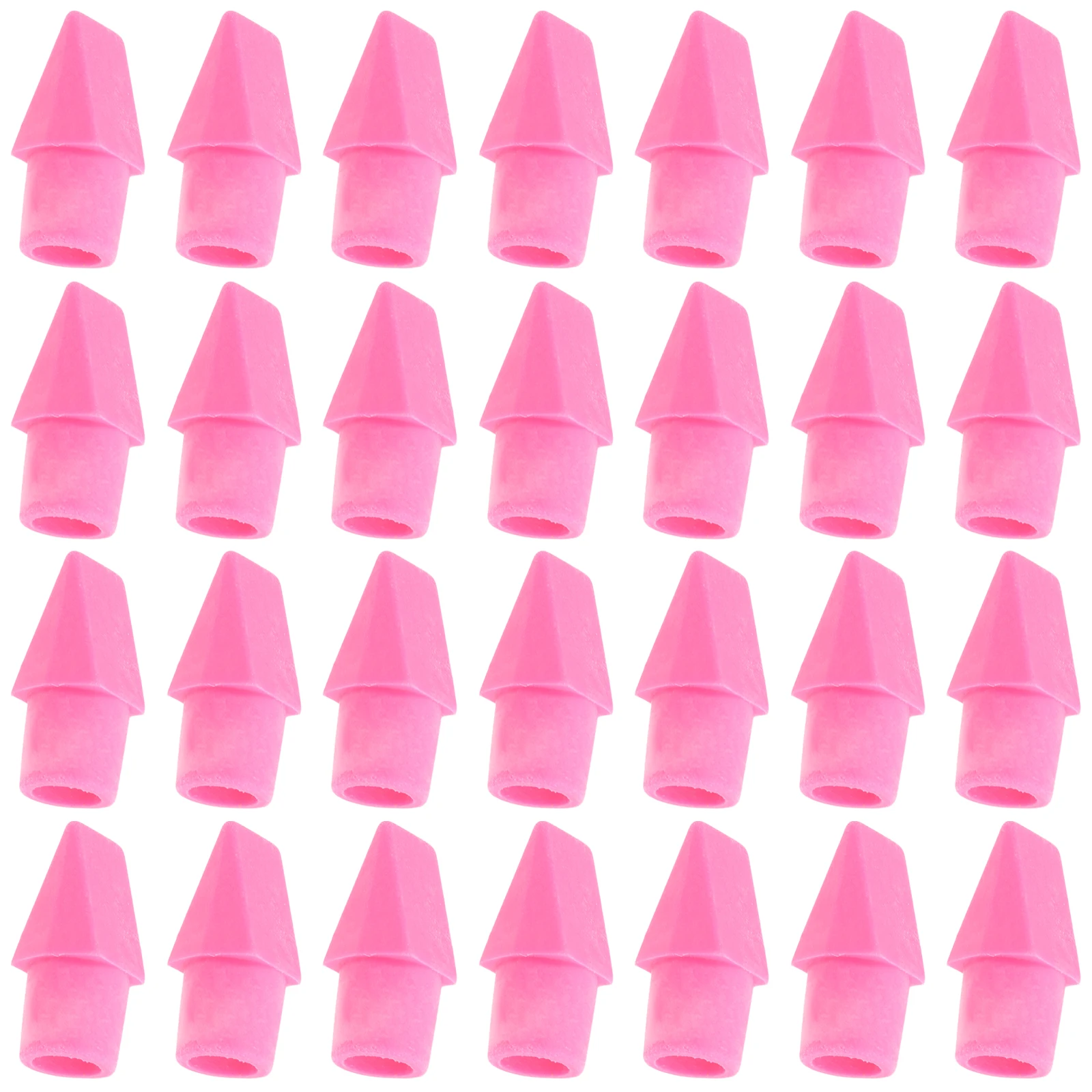 120 Pcs Erasers Pencil Educational Head Cap Rosy Cool for Decorative Student