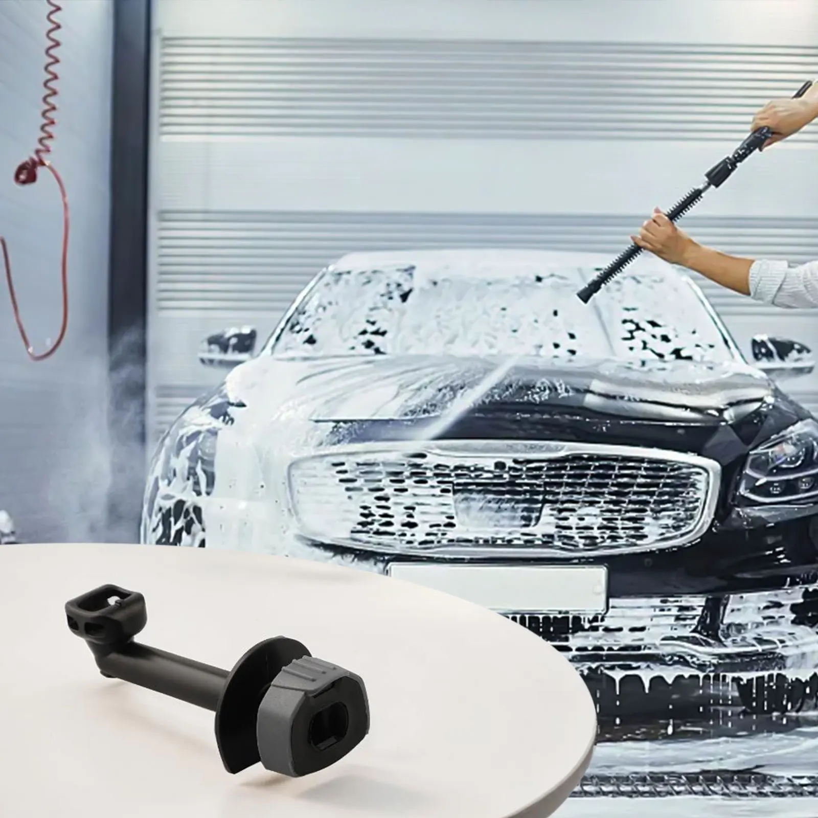 1set Hochdruck Reiniger Ellenbogen Outlet Rohr Mit Clamp Für Karcher K2/K3 Hochdruck Reiniger Haushalts Reinigung Werkzeuge teile