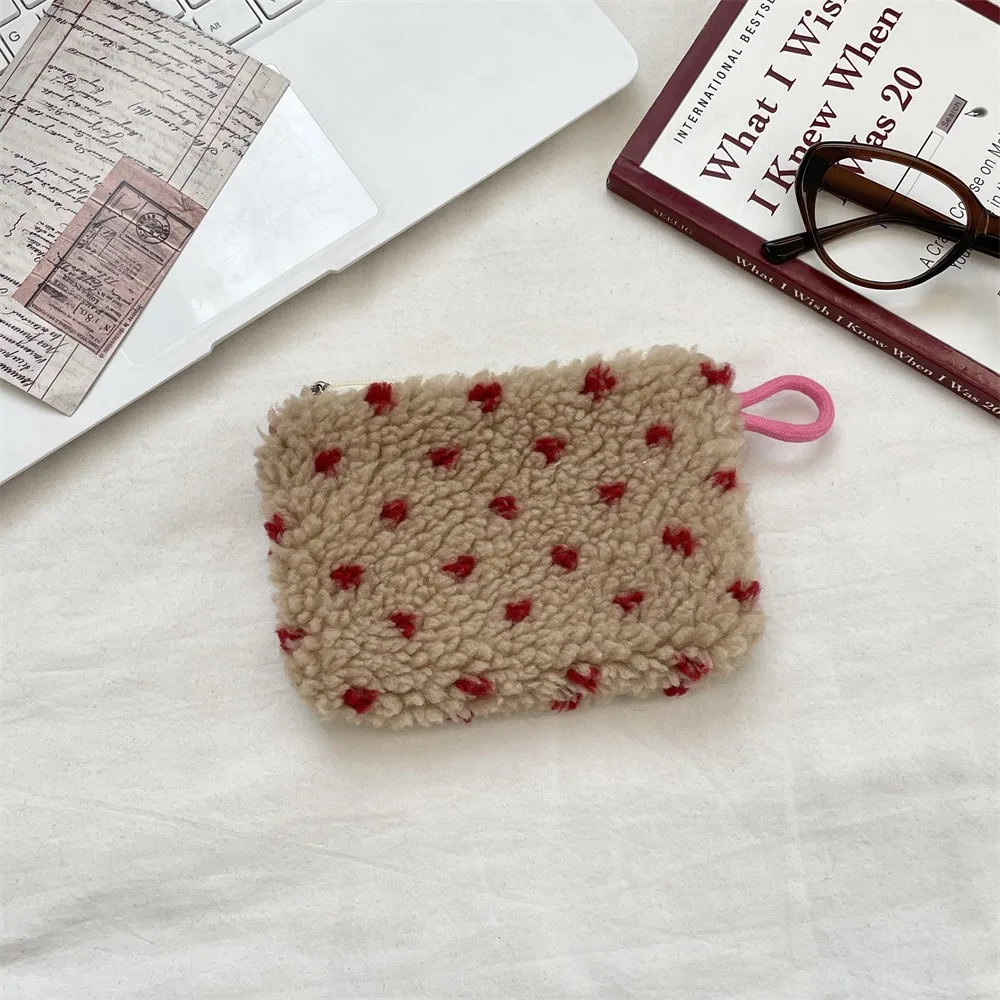 

New Material Storage Bag Portable Zipper Closure Coin Purse Retro Style Document Pouch Daily Organizer