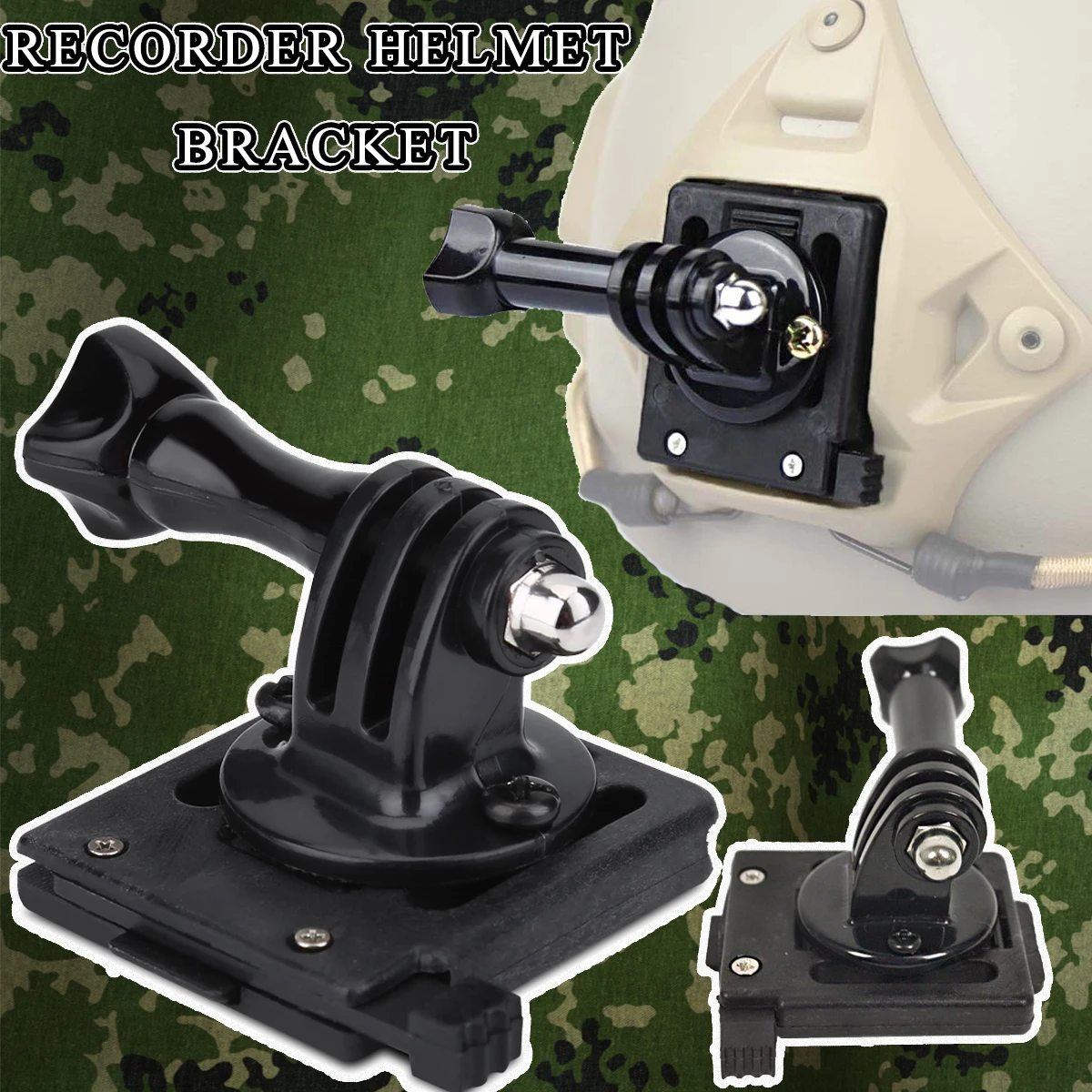 

Tactical Helmet Camera Fixed Mount Adjustable 90 Degree NVG Mount Compatible with All GoPro Hero Cameras