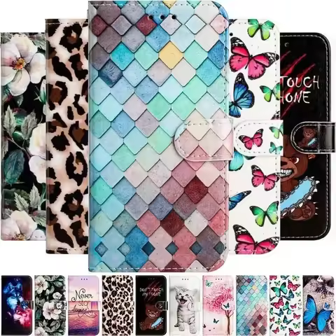 Cute Protect Phone Case For Samsung Galaxy S25 Edge S24 S23 S21 S20 FE S22 Plus Ultra Coque Card Slots Wallet Flip Cover #DEB