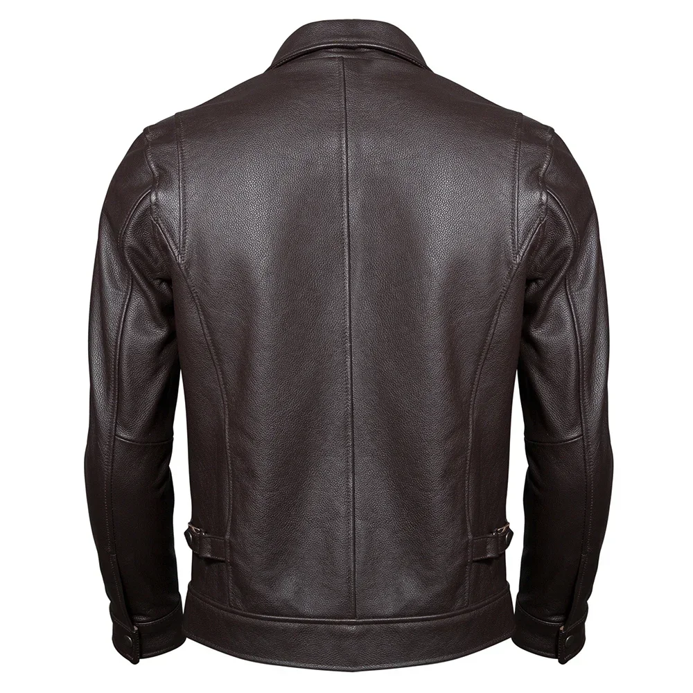 Men's Leather Jacket 100% Natural Cowhide Man Real Leather Coat Male Leather Clothing Autumn Spring Asian Size M601