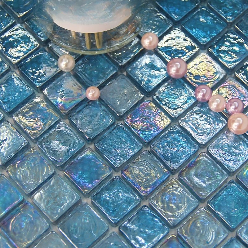 

Internet celebrity colorful crystal, green blue villa pool pool mosaic tile