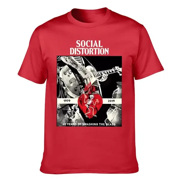 Social Distortion 40 Years Men T-shirt Black Unisex All Size S to 5XL2024 High quality Brand T shirt Casual Printed 100% Cotton