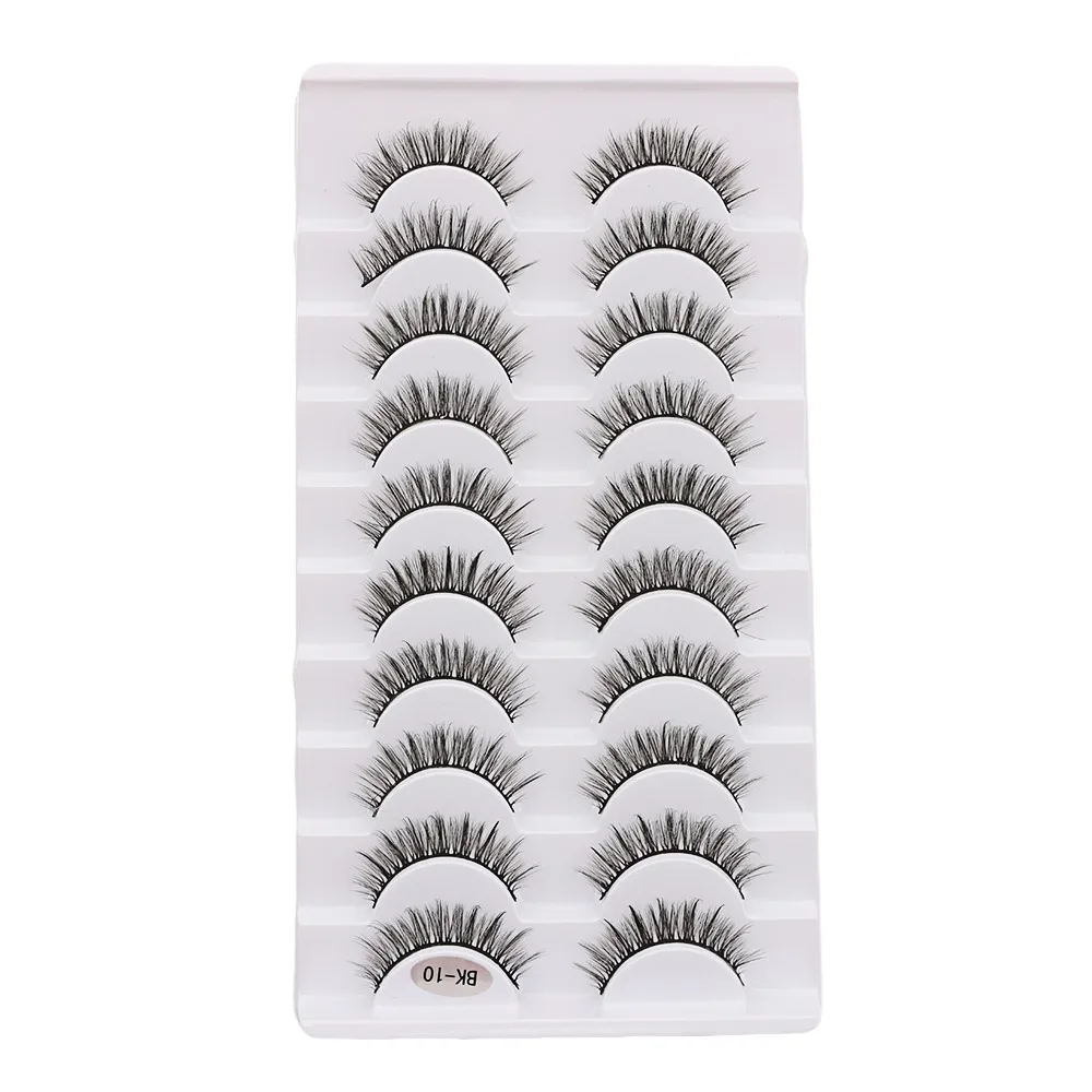 Faux cils entiers naturels et épais, volume long 3D, en faux vison, sans cruauté, faits à la main, extension de cils