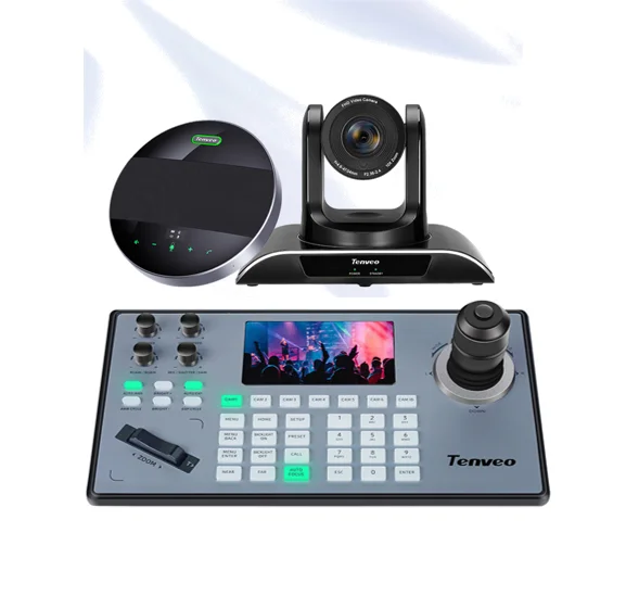

Tenveo Audio Conference System Bundle Live Streaming PTZ Camera Microphone And NDI PTZ Camera Controller