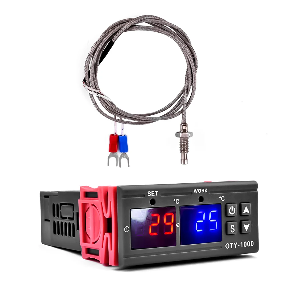 

Digital Temperature Controller Thermostat Thermoregulator incubator Relay LED 10A 0~999℃ Adjustable Heating OTY-1000 AC220V