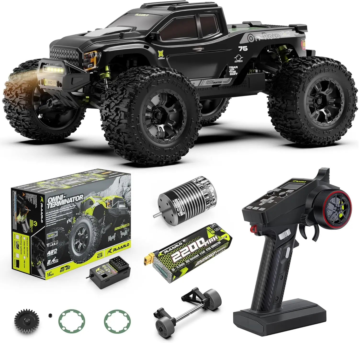 RC Cars Mini 1:10 RTR Brushless RC Car for Adults Max 50 mph All Terrain Hobby Trucks Electric Off-Road Monster Trucks 4WD Remot