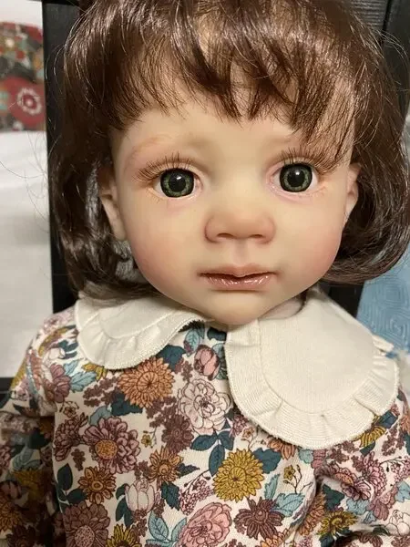 DLS, suministro limitado personalizado, muñeca Reborn de 25 pulgadas Fritzi con pelo enraizado a mano, muñeca ya terminada con diferentes vestidos