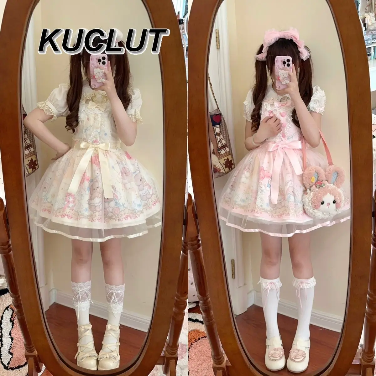 

Princess Lolita Style Original Casual Strap Dress Femme Sweet and Cute Summer Bow Elegant Short Dresses for Women 2025